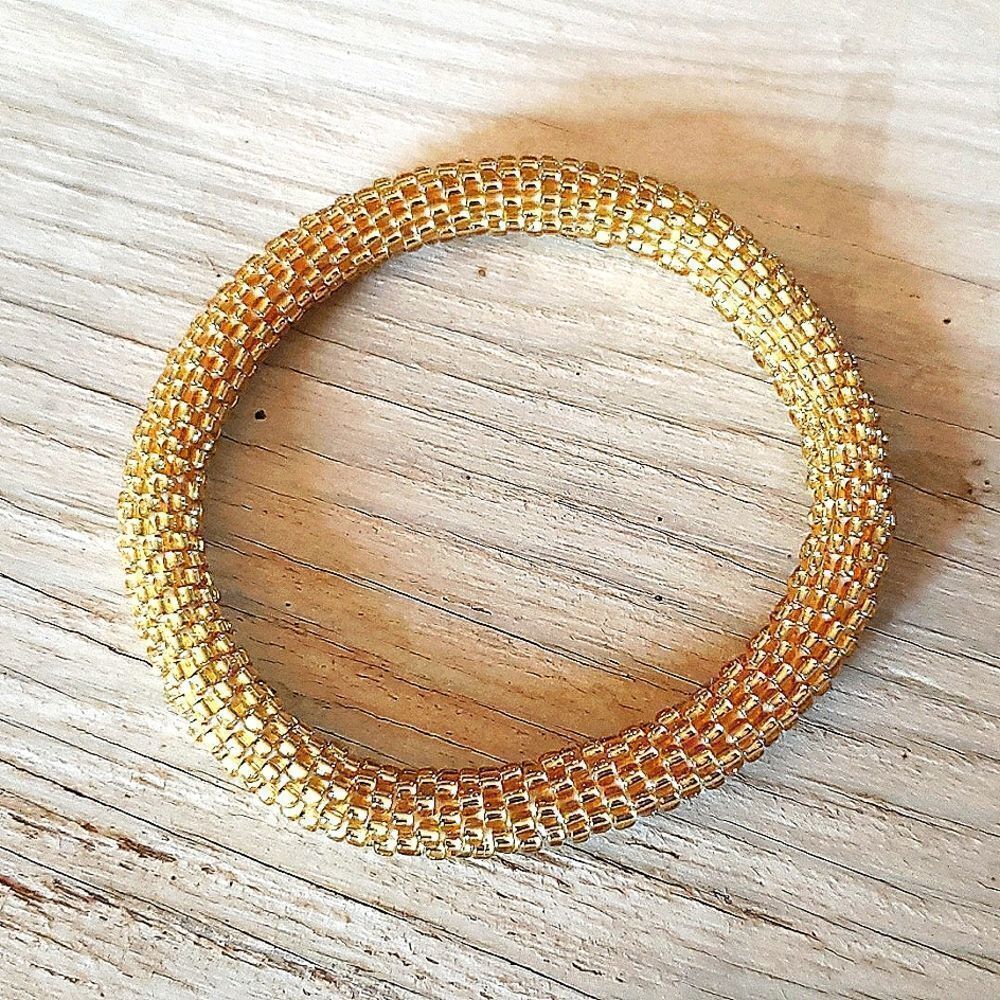 Sashka bracelet, original size, 7" OSFM, soft gold
